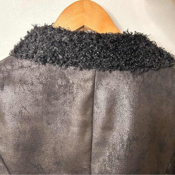 Vera Wang Black Textured Moto Jacket - Size M - Picture 9 of 16